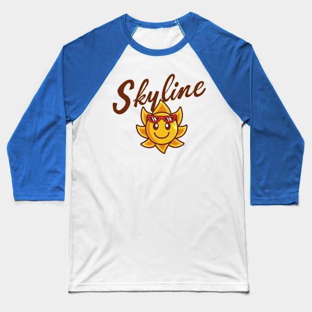 Skyline Baseball T-Shirt by Rooscsbresundae